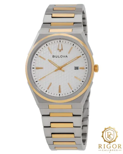 Relógio Masculino Bulova Classic 98B424: Bicolor, Safira, Quartzo Slim, 39mm