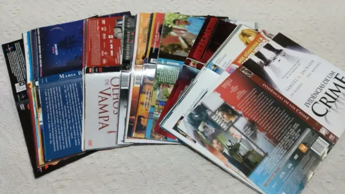 Lote de 108 capas encartes para DVDs originais