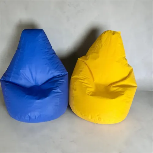 Puffe Pera Azul e Amarelo