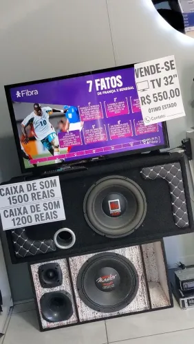 Tv e Caixa De Som Barato !!!