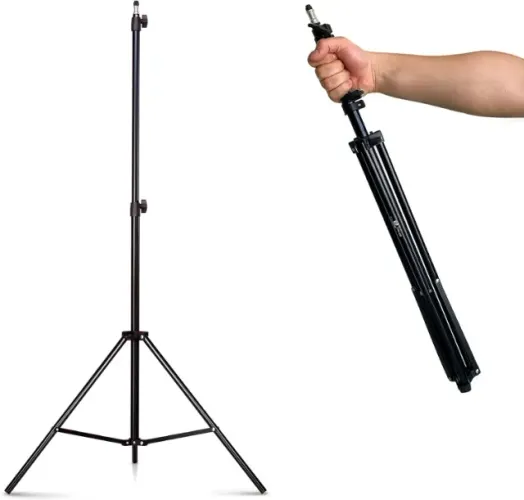 Tripé de Iluminação Pedestal para Ring Light, Softbox e Estúdio | Grande 200cm