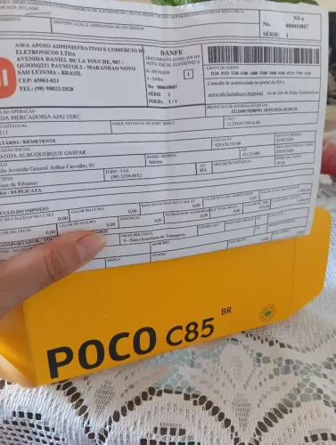 Cel poco C85 EXCELENTE , ótimo estado de uso apenas 4 meses