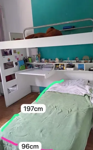 Beliche com cama extra + escrivaninha