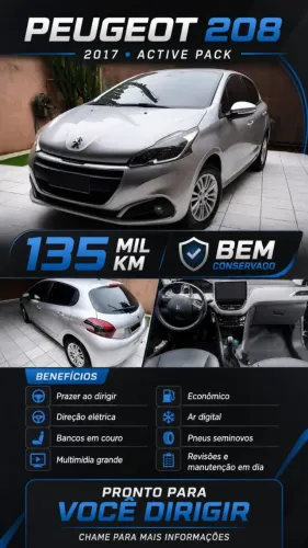 Peugeot 208 Active Pack 1.2 Flex 12V 5P Mec. 2017