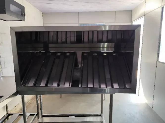 Coifa de Parede Industrial em Aço Inox 1,25x0,70x0,50