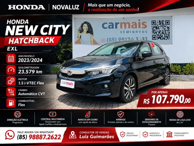 Honda City Hatchback EXL 1.5 Flex 16V Aut. 2024