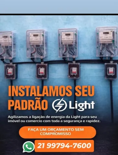 Padrão light montado com ligação junto light 