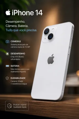 iPhone 14 Branco - 256 GB Excelente estado
