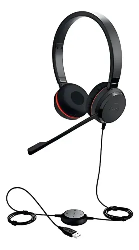 Fone Headset Usb P2 Cancelamento Ruído Evolve 30 Ms Jabra Du Alto-falante Estéreo