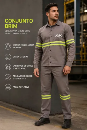 Conjunto Brim Grosso, Farda Personalizada bordada