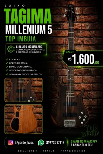 Vendo ou troco Tagima Millenium 5 Top imbuia