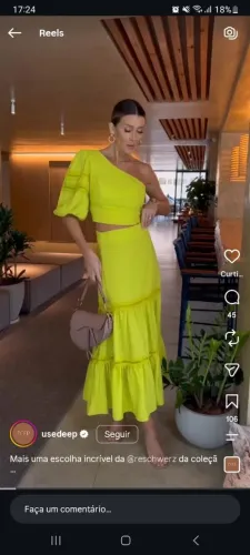 Bazar de Luxo Conjunto Saia e Crooped Deep