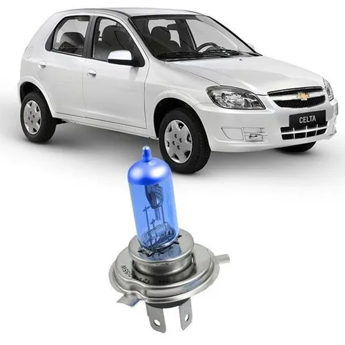 Lampada Super Branca Celta / Prisma Farol Alto E Baixo H4 - Certa