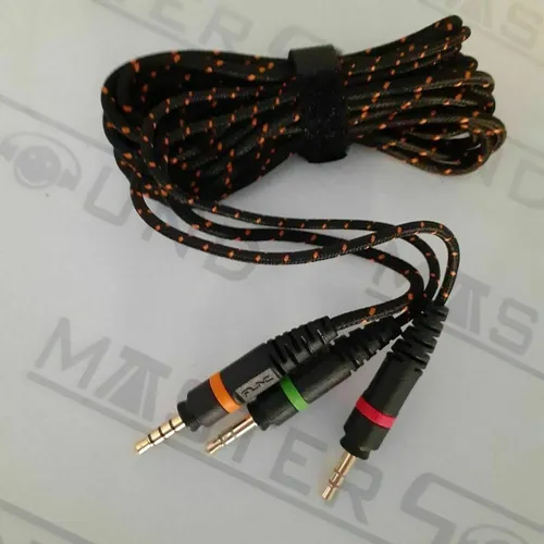 Cabo. 1P3 X 2P2. Revestido de malha. Com 3 negros. Novo.