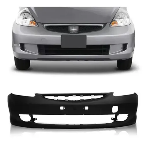 Parachoque Honda Fit 2007 - Furo Farol Auxiliar - Preto Liso - TYG