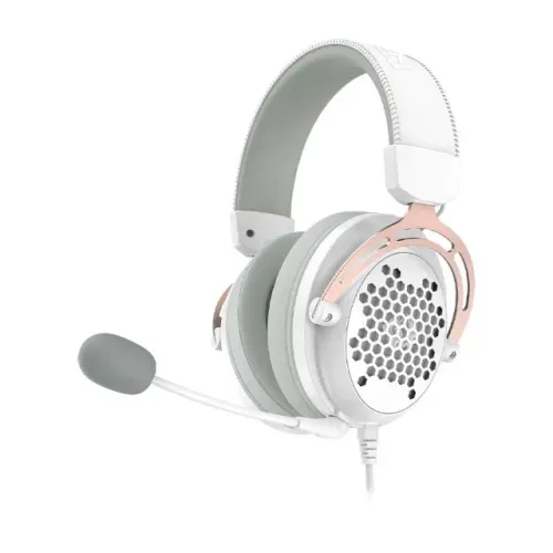 Headset Gamer Redragon Diomedes White P3 C/ Adaptador USB e C/ Adaptador P2 - WZetta