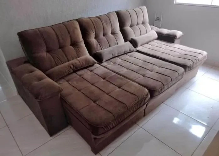 Sofá retrátil e reclinável 3.00 MT espuma d33