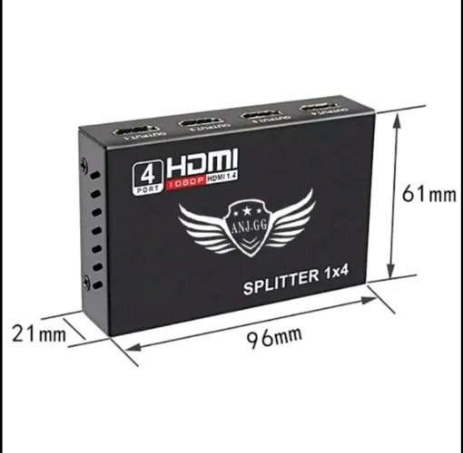 0Splitter Distribuidor de Imagem HDMI  1x4 Divisor Full HD 1.4 3D