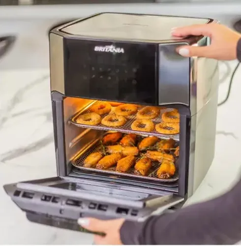 Lacrada Fritadeira Air Fryer sem Óleo e Forno Elétrico 2 em1 Oven 12L 220v Britânia/Philco