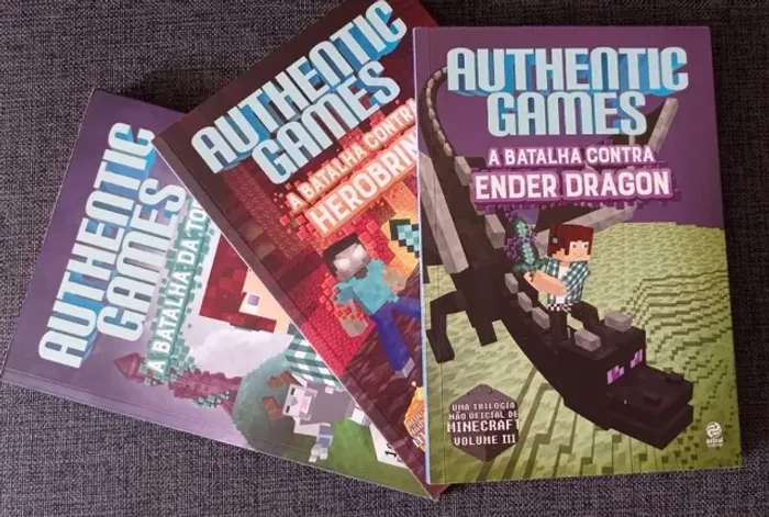 authentic games coleção, 3 volumes , excelente estado