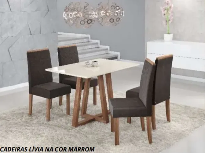 Conjunto Livia mesa com 4 Cadeiras Livia *nova na embalagem**