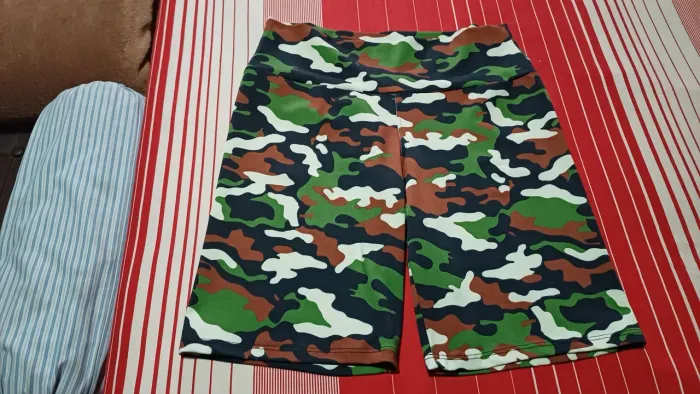 Short de Ciclismo Camuflado Feminino