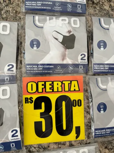 KIT DE MÁSCARAS LUPO ( 2 unidades ) por apenas 30,00 reais 