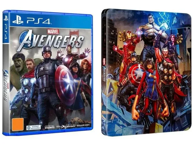 Marvel's Avengers (STEELBOOK E LACRADO) - PS4/PS5 + FILME BLURAY BRINDE LACRADO