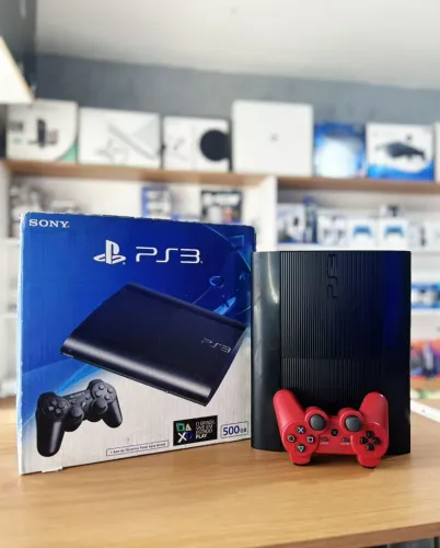 PS3 super slim lotado de jogos e Garantia