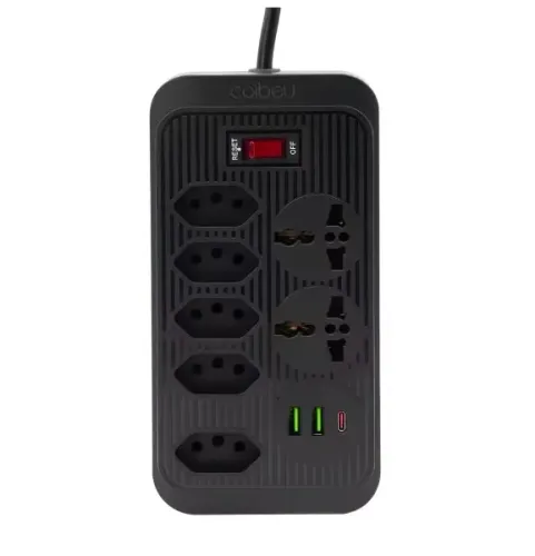 Extensão tomada,filtro de linha, regua usb,plug,tomadas de energia, 10A 2 metros
