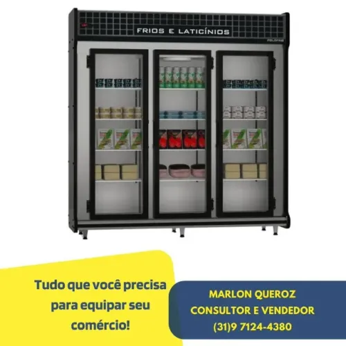 Expositor Refrigerado 3 Portas Polo Frio 3 Metros 220v