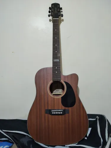 KIT Violão Eletroacústico Giannini Performance GF-1D Aço Folk + Acessórios