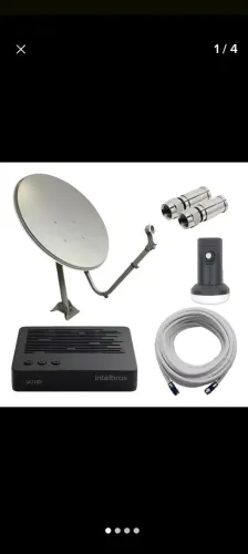 kit receptor sat hd intelbras seminovo nunca usado 