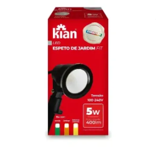 Espeto Led De Jardim 5w Preto Luz Verde - Kian