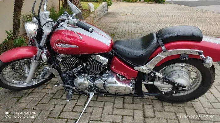 Drag star 650, ano 2008, vermelha, km 22.000