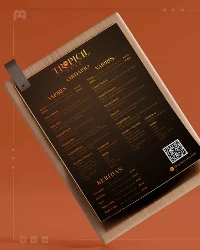 Cardápios e Menus para restaurantes e Lanchonetes