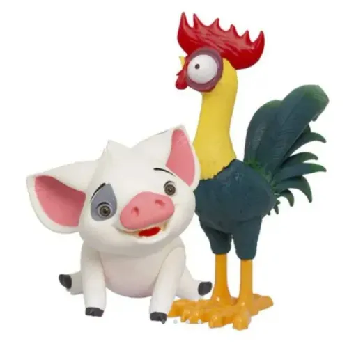 Kit galo Hehehe e porquinho da Moana