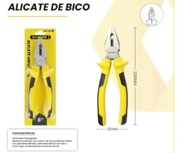 Alicate Universal 8 Multiuso Premium Bomder - 1603 - Loja Natan Informática