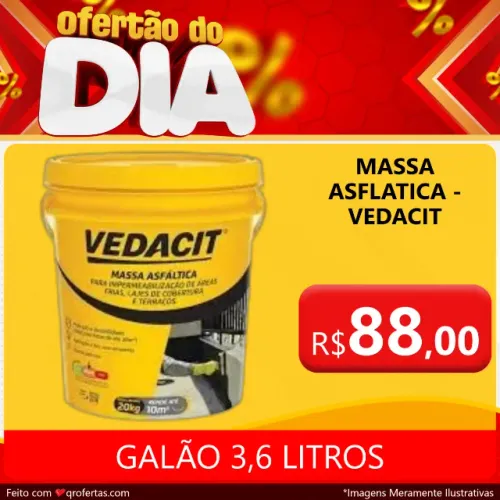 MASSA ASFALTICA GALÃO 3,6 L - VEDACIT 