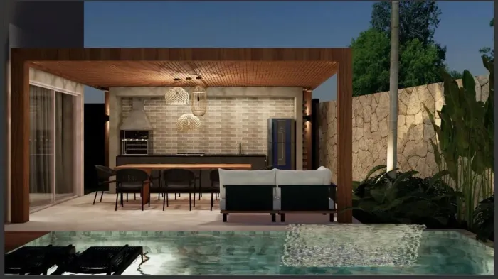 Casa para aluguel possui 209 metros quadrados com 3 quartos