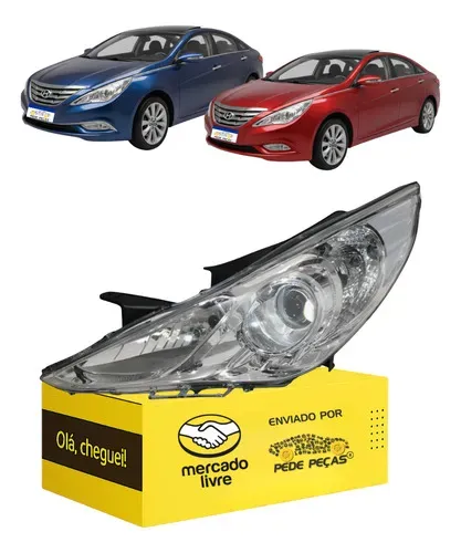Farol Esquerdo Sonata 2011 2012 2013 Manual Sem Xenon Esquerdo/motorista