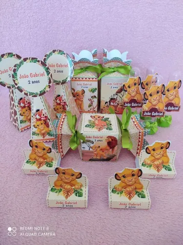 Rei Leão, lembrancinha personalizada para festa de aniversário 