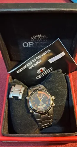 RELÓGIO DE PULSO - ORIENT TACHYMETER - AÇO INOXIDÁVEL - ORIGINAL COM CERTIFICADO