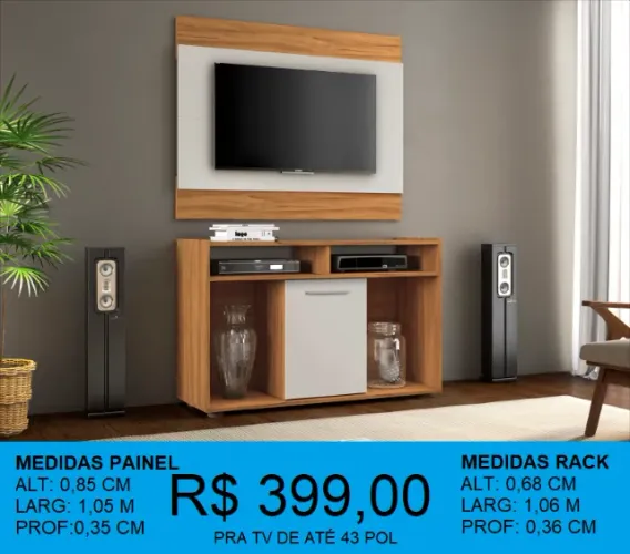 LINDO CONJUNTO PAINEL+RACK-NOVIDADE-PRODUTO DE QUALIDADE!