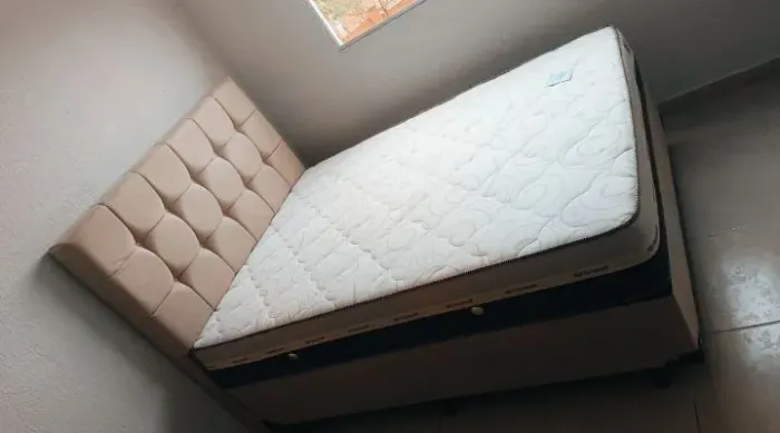 Cama Box com Colchão e cabeceira