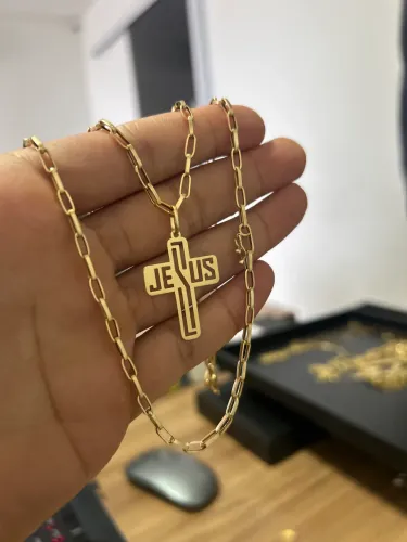 Corrente com pingente ouro 18