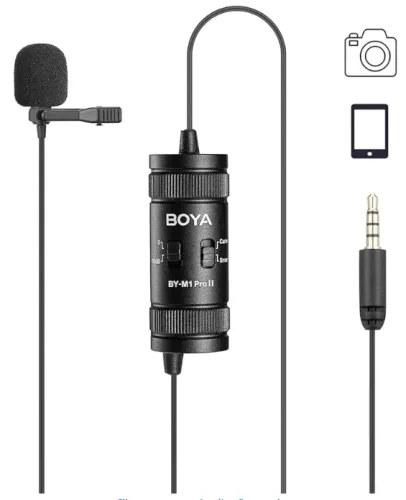 Microfone de Lapela BOYA BY-M1 Pro
