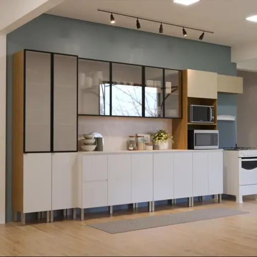 Armário de Cozinha 7 peças com Led