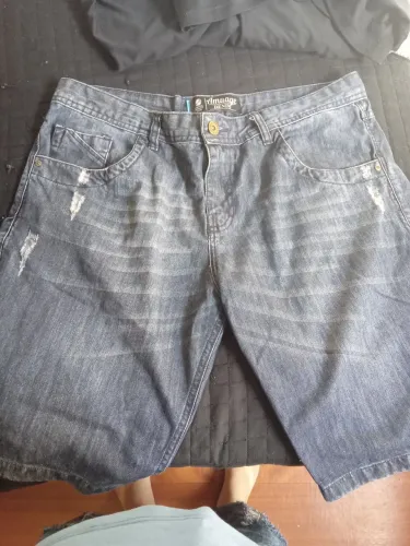 Bermuda Jeans Ammuage Denim - Tamanho 48