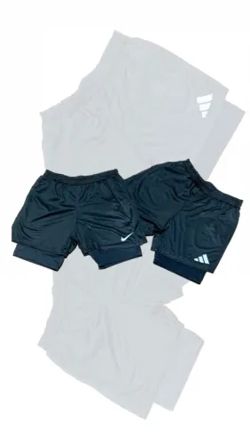 Short dryfit duplo masculino